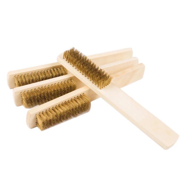

Wood Handle Rust Removal Industrial Brass Wire Cleaning Brush Scratch Stainless Masonry Bristle Cleaning