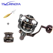 Tsurinoya jaguar 3000 4000 5000 carretel de pesca fiação carpa lula de água salgada metal lidar com 2 carretel bobina molinete molinete pesca(China)