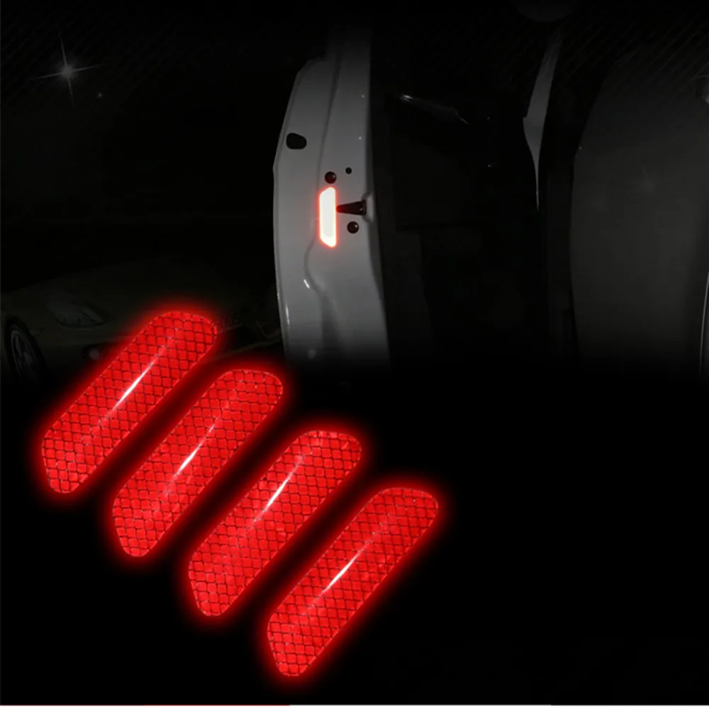 

4pcs/set Reflective Open Sticker Door Open Warning Safety Car Styling Car Sticker Auto Decor for BMW Benz Mercedes Ford VW Audi