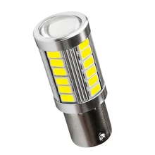 1 шт. 1156 P21W BA15S 33 SMD 5630 Светодиодный автомобиль резерв лампа авто Тормозная лампа 33SMD 5730 дневного света белого красного и желтого цветов