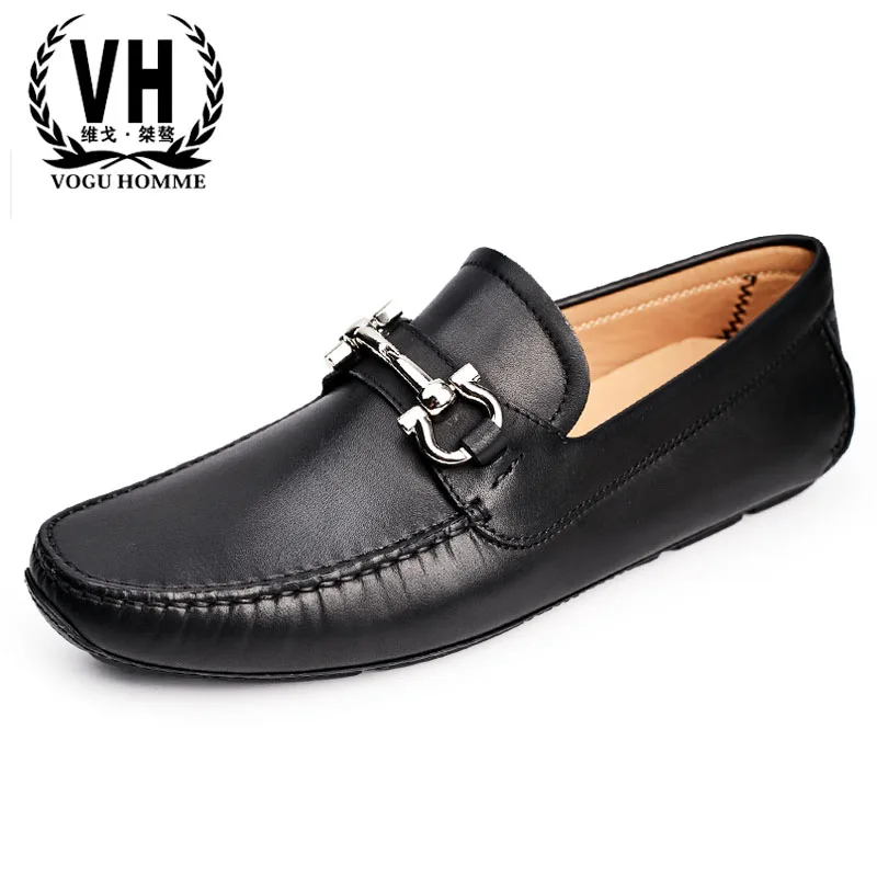 

New British reto men's real leather shoes Doug shoes men lazy men casual shoes in the spring nd autumn of 2018 soft bottom drive