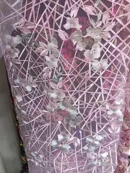 

5 yards french lace fabric Y109 Nigerian guipure lace fabric high quality mesh lace fabric for wedding asoebi