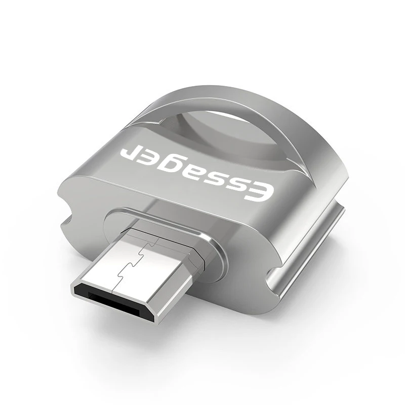 Essager Micro USB OTG Кабель-адаптер штекер USB Женский конвертер для samsung A7 Xiaomi Redmi Note 5 разъем Microusb Adaptador - Цвет: Silver