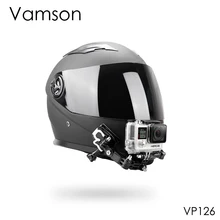 Accesorios de vamson para Gopro Hero 8 7 6 5 Kit de casco de 4 vías ajustable pivote brazos cuello Correa montaje para Yi para SJCAM VP126C
