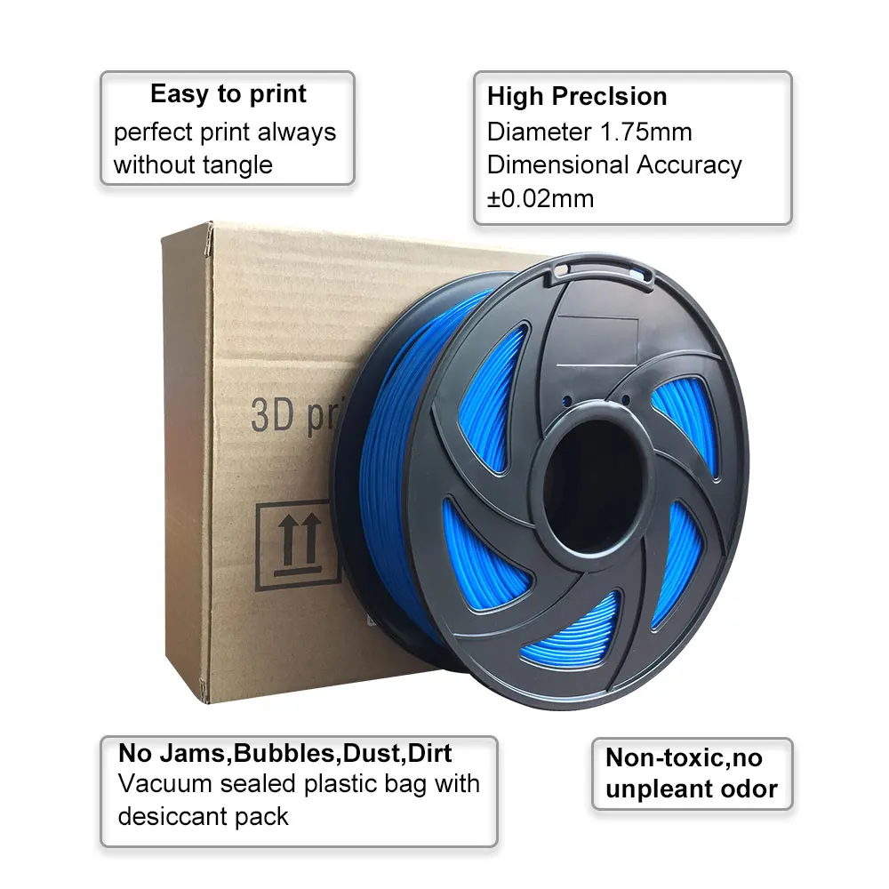 Tronxy 3d принтер PLA нить 1,75 мм Материалы для 3d-печати 1 кг/рулон твердая PLA нить пластик для 3D-принтера
