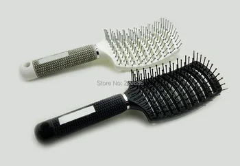 

Anti-static Curved Vent Hair Brush Barber Salon Hairdressing Paddle Hair Brush GIC-HB517 Black / White Color Free Shipping