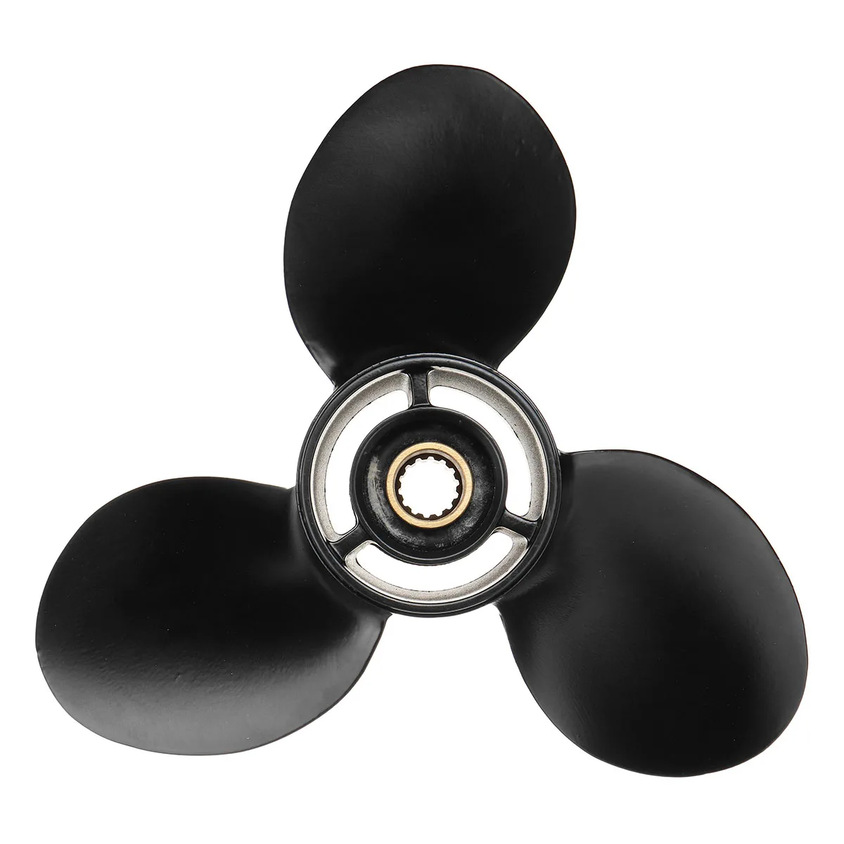 3BAB645160 9,25x8 Алюминиевый винт для подвесного мотора для Tohatsu-Mercury 9,9-20HP черный 3 лезвия 14 шлицевого зуба Стандартное вращение