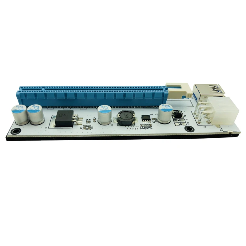 100 шт. оптовая продажа 007C USB 3.0 PCI E Экспресс 1x до 16x Райзер адаптер карта SATA 15pin к 6pin