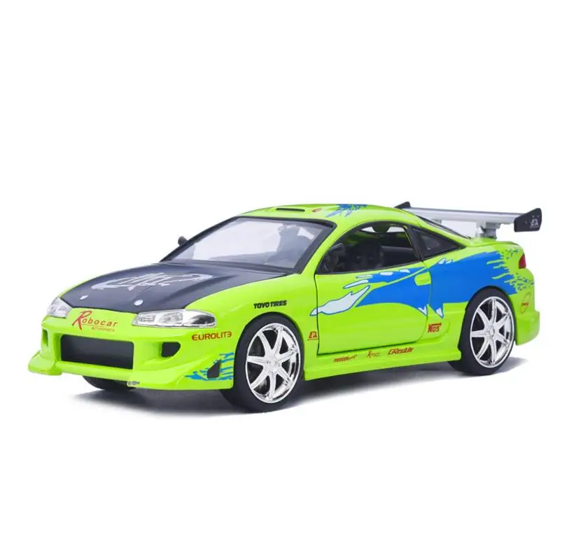 JADA Mitsubishi Eclipse 1:24 усовершенствованная модель автомобиля из сплава высокая имитация литая металлическая Модель игрушечных автомобилей