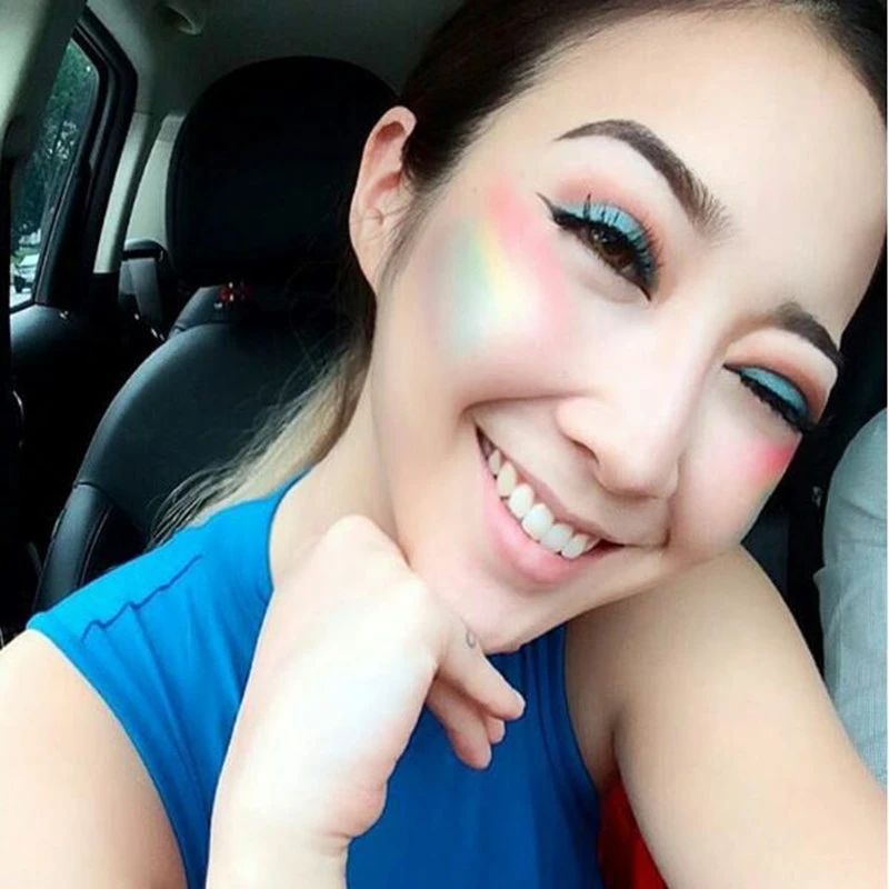 rainbow blush makeup
