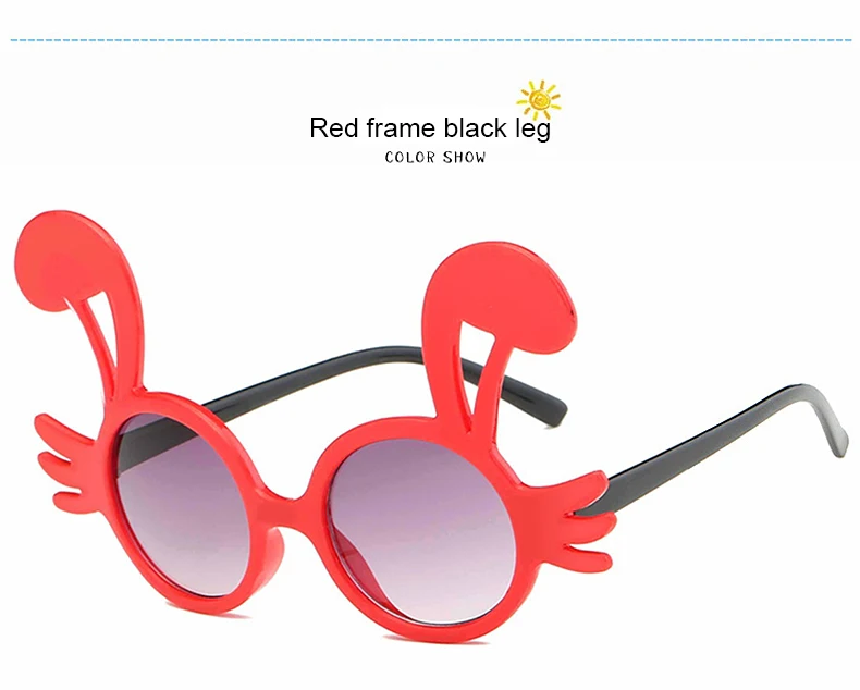 1 (9)MINIMUM Cute rabbit shape Flexible Kids Sunglasses Polarized Child Baby Safety Coating Sun Glasses UV400 Eyewear Shades Infant 