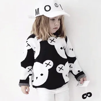 

Celveroso New KIDS Boy Girls Sweater Thick Triangle Vintage Sweaters Style Baby Girls Clothes Jumper Spring Autumn Kids Costume