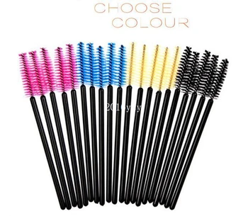 

NEW Sale Disposable Eyelash Brush Mascara Wands Applicator Makeup Cosmetic Tool 4 Colors 10,000Pcs/lot Free shipping