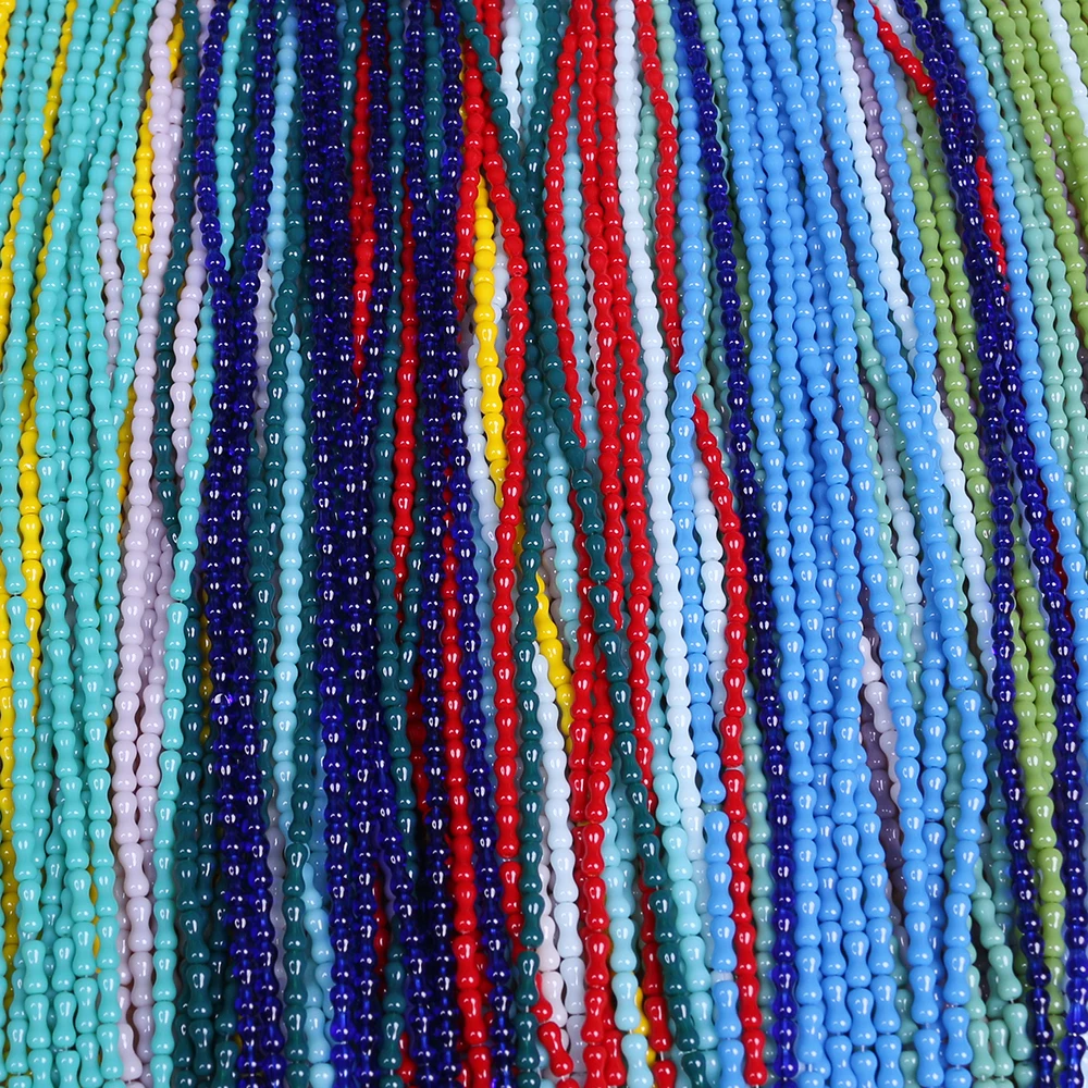 

Wholesale 200pcs/lot Wholesale Crsytal Smooth Small Beads 3*8mm Glass Loose Peanut Bead Chinese Beading Jewelry DIY Making