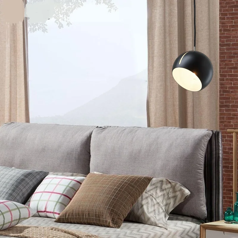 

Nordic modern minimalist creative personalized restaurants bar home bedroom bedside ball design a small pendant lights LO72812
