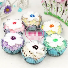 3D поддельные продукты питания кексов 6 шт./лот красочные Фигурки игрушки автомобиля домашнего офиса украшения вечере подарки