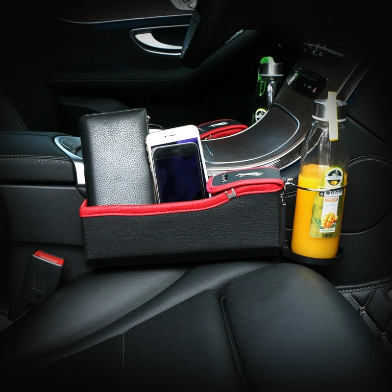 

GNUPME Seat Car Multi-function Storage Box Leather Box Car seat Gap compartment Trash Can Clamp Cup holder Advertising promotion