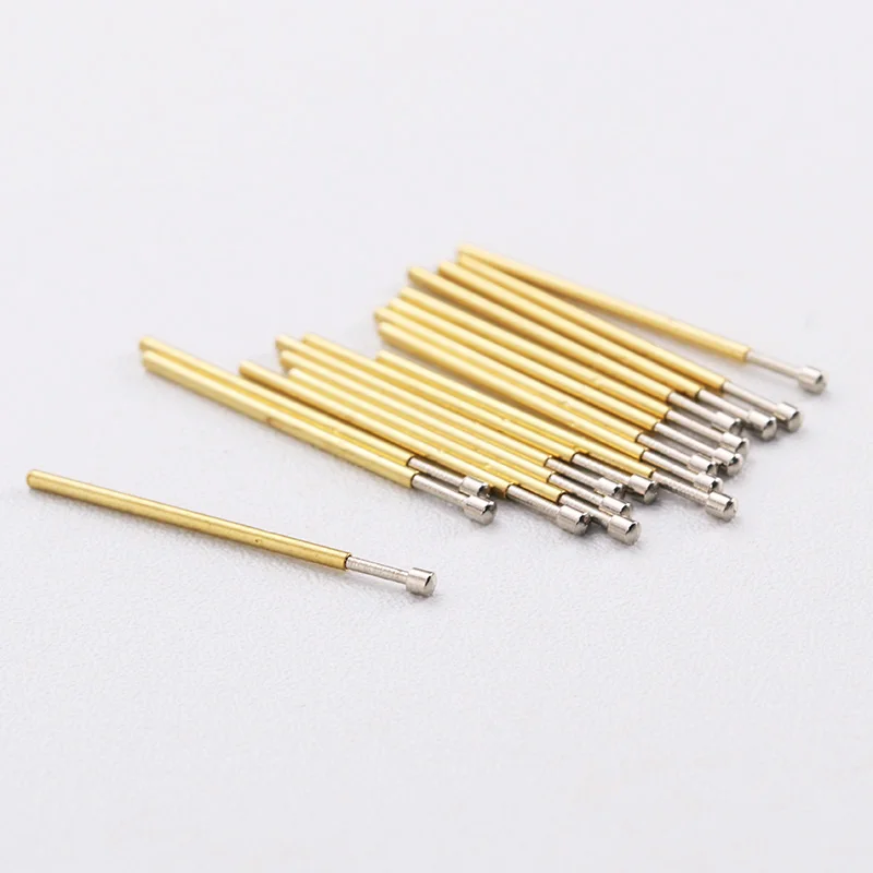 ETUUD Spring Test Tool P50-D0.9 100 Pcs / Package Metal Probe Needle Spring Test Pin Total Length 16.55mm Probe Tool Test Pin