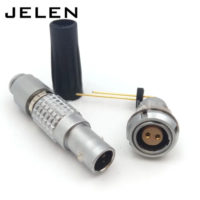LEMO connector 2 pin FGG.1B.302CLAD, ECG.1B.302.CLL,Male and female