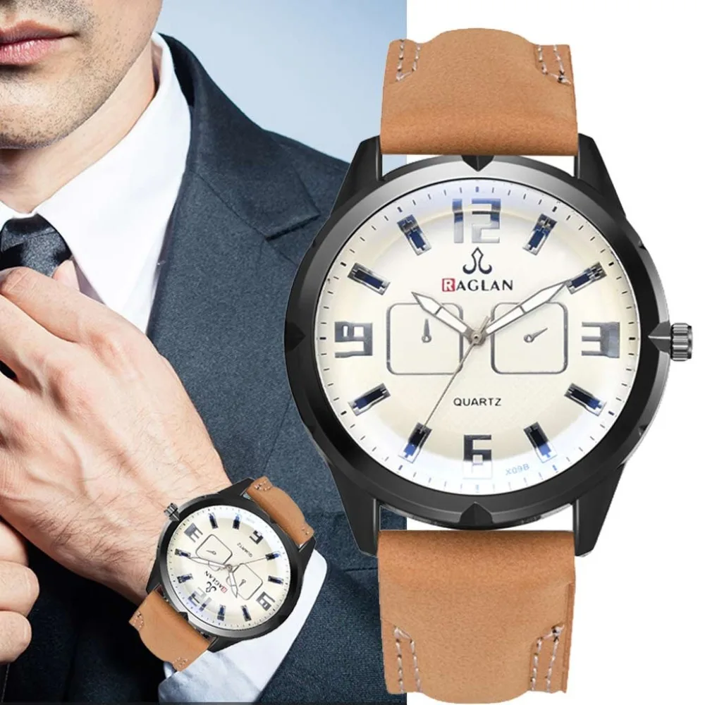 2019 новые часы модные мужские кварцевые часы высокого качества кожаные Blu Ray стеклянные наручные часы Masculino