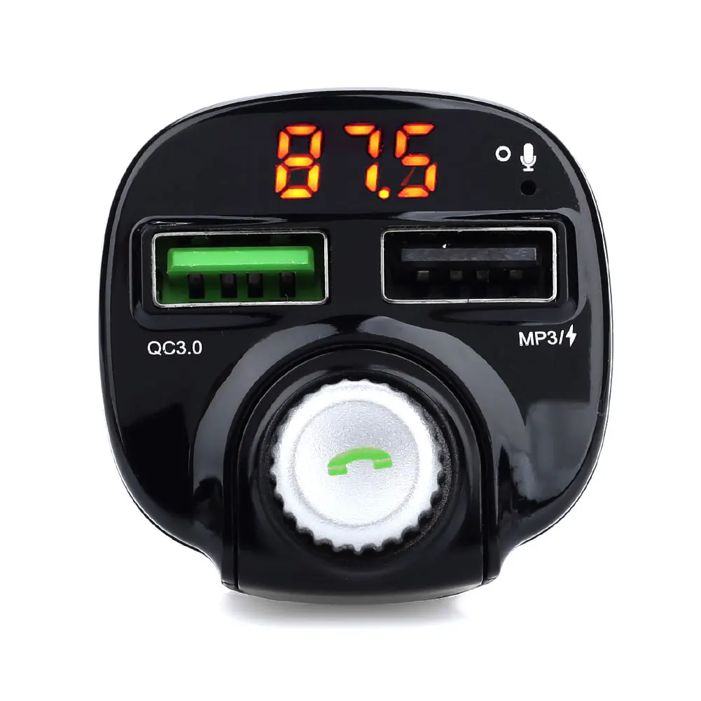 Vehemo QC 3,0 3.1A двойной fm-трансмиттер с USB громкой связи Bluetooth автомобильный комплект MP3 TF карта стерео Смарт Музыка
