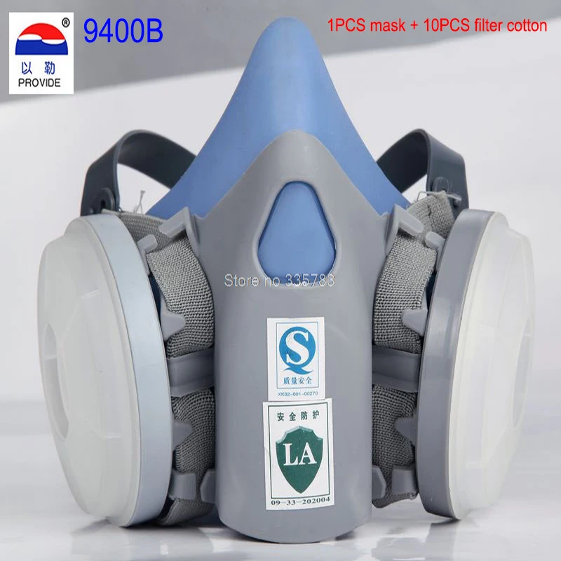 respirator dust mask blue silicone anti-dust respirator welding grinding industrial safety Dust hazard mask