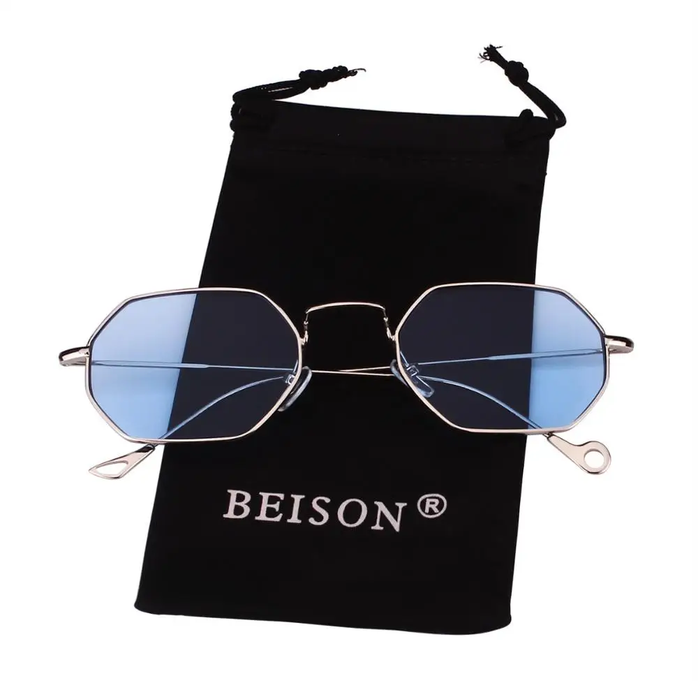 Agstum классические солнцезащитные очки пилота для мужчин и женщин шестигранные квадратные очки винтажные Ретро женские солнцезащитные очки
