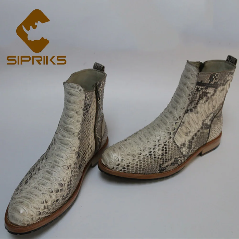 snakeskin leather boots