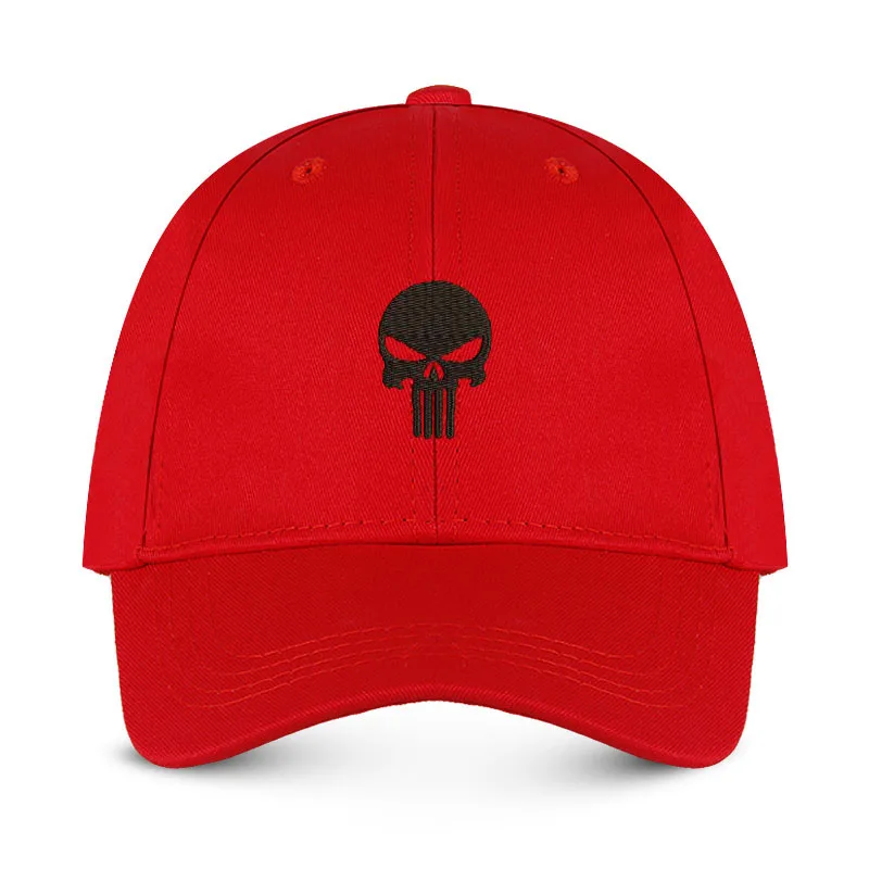 Men Dad Hat Women Baseball Cap Unisex Sport Hats Cotton Embroidered Embroidery Personality Punk Hip-hop Skull Skeleton Black Red
