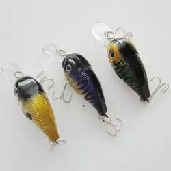 Crankbait 3 шт./лот 6 см 4,2 г рыболовные приманки, наживки для Троллинг на маленькую рыбешку, жесткая пластиковая приманка для рыбалки