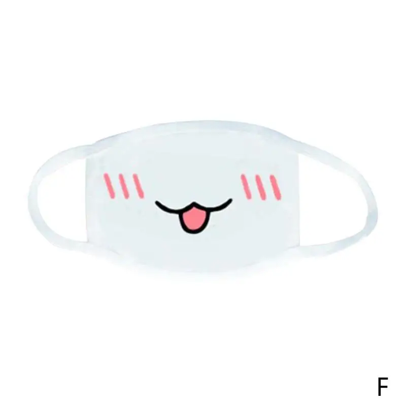 1 шт. модная Милая противопылевая маска Kpop хлопковая маска для губ Emotiction Masque Kpop Masks аниме мультфильм рот Муфельная маска для лица - Цвет: F