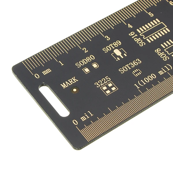 20 см Многофункциональный PCB линейка, измерительный инструмент резистор микросхема конденсатора IC диод поверхностного монтажа транзистор посылка электронный запасов