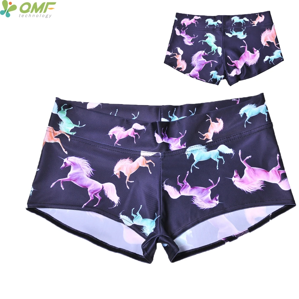 Colorful Unicorns Running Shorts Harajuku Unicorn Sport