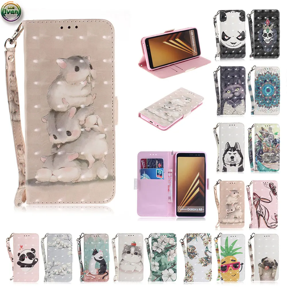 

Wallet Case For Samsung Galaxy A8 A 8 8A Plus A8+ 2018 SM-A730F/DS Phone Leather Cover For SM A730 A730F A730F/DS Magnetic Bag