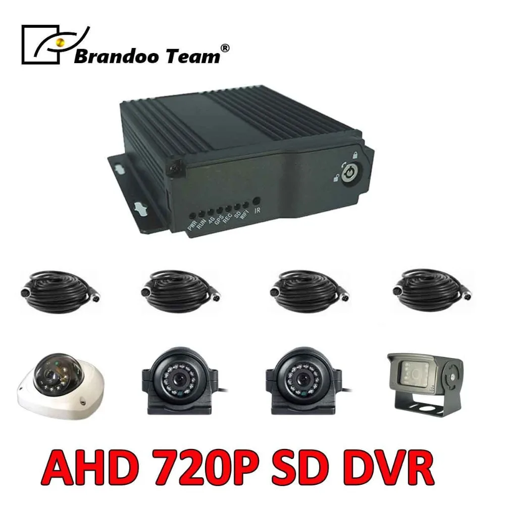 

Free Shipping,truck CCTV DVR,SD Card Mobile Dvr AHD Video Recorder 4CH Video/Audio Input truck Security System Vehicle Car Dvr