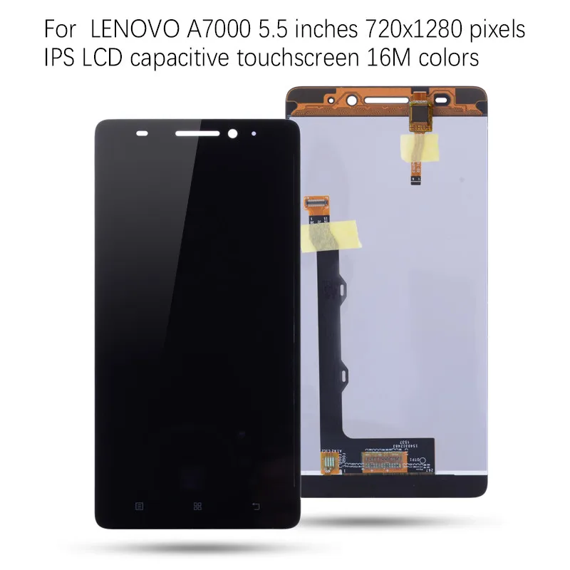 Дисплей для LENOVO A7000 LCD в сборе с тачскрином на рамке черный