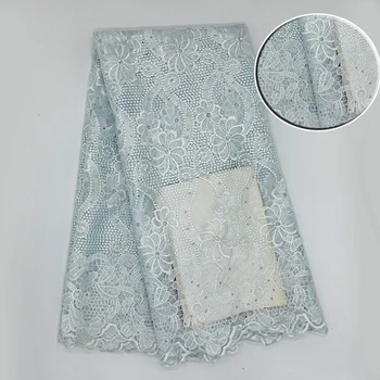 

White Wedding Dress Fabric 2019 African Nigeria Garment High Quality Lace Fabric 5 Size African Lace Fabric lace French