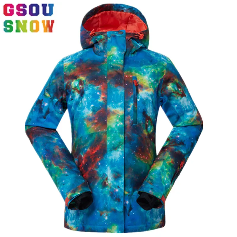 Gsou Snow Brand Winter Ski Jacket Women Snowboard Jacket Waterproof Plus Size Outdoor Skiing Snowboarding Snow Clothes Female