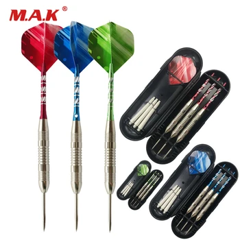 New 3 Color 3 pcs 23g Needle Dart PET Flight Aluminum Shafts Iron Barrel Steel Tip Hard Dart for Indoor Game 1set archery eva dart boards protector surround 18 inches indoor dart game accessory