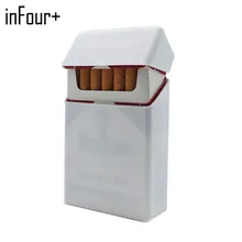 Вмещает 20 сигарет, Белый силиконовый портсигар Модный чехол эластичный резиновый портативный мужской/женский сигаретный чехол на ремень