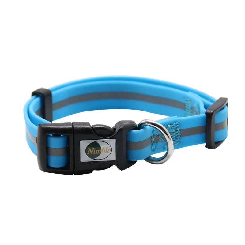 

Adjustable PVC Dog Collars Easy to clean Reflective Collar For Dog Training Outdoor Comfortable Dog Cat Necklace For Pet