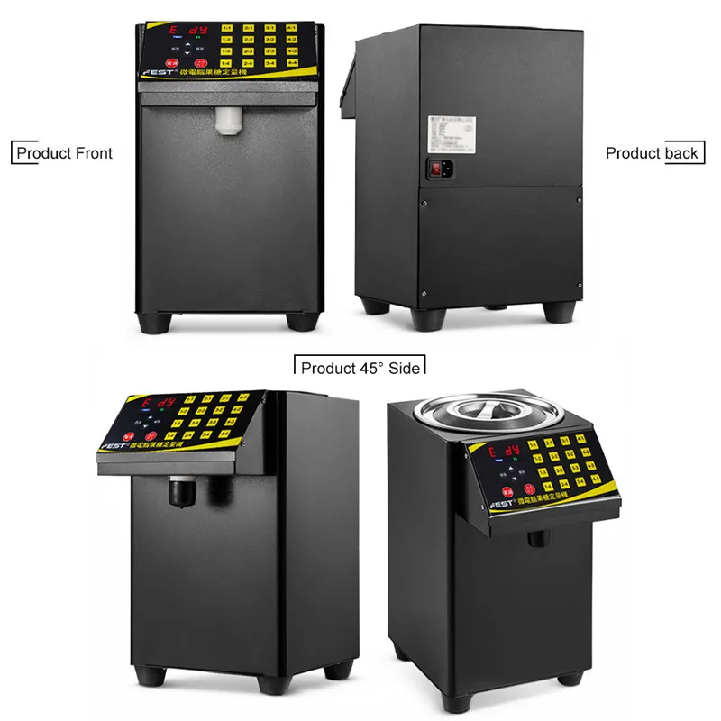 Количественный Фруктоза Машина 16 сетка Автоматическая Коммерческая фруктоза диспенсер сироп диспенсер пузырь чай магазин молоко чай