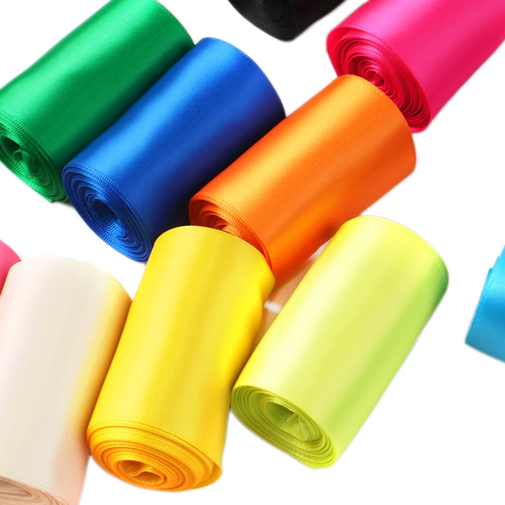 

20Colors/Set 75mm Plain Double Side Plain Satin Ribbon Tape Fabric for Party Gift Wrapping DIY Sewing 5yard/Roll,1Yc6941