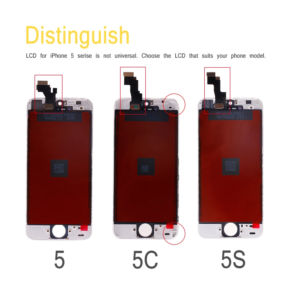 

AAA Grade Display for iPhone 5s LCD Screen digitizer Assembly Replacement for iPhone 5 5c SE 6 Screen No dead pixel