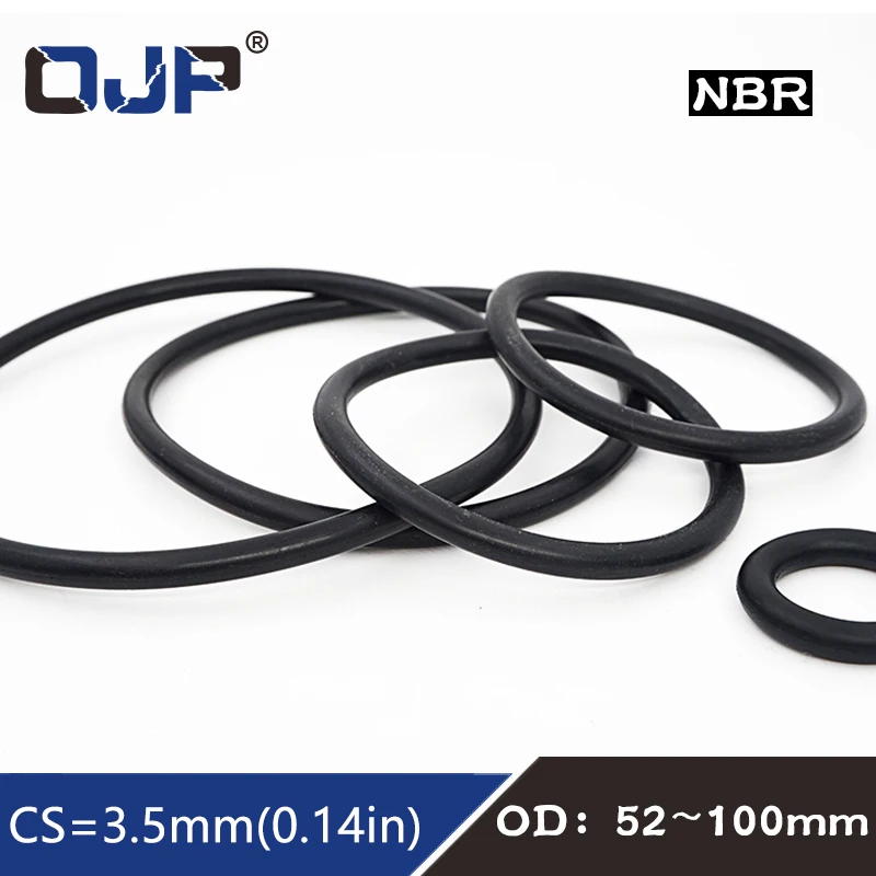 

10PC/lot Rubber Ring NBR Sealing O Ring CS3.5mm OD52/55/56/57/58/60/65/70/75/80/85/90/95/100mm O-Ring Seal Gasket Ring Washer