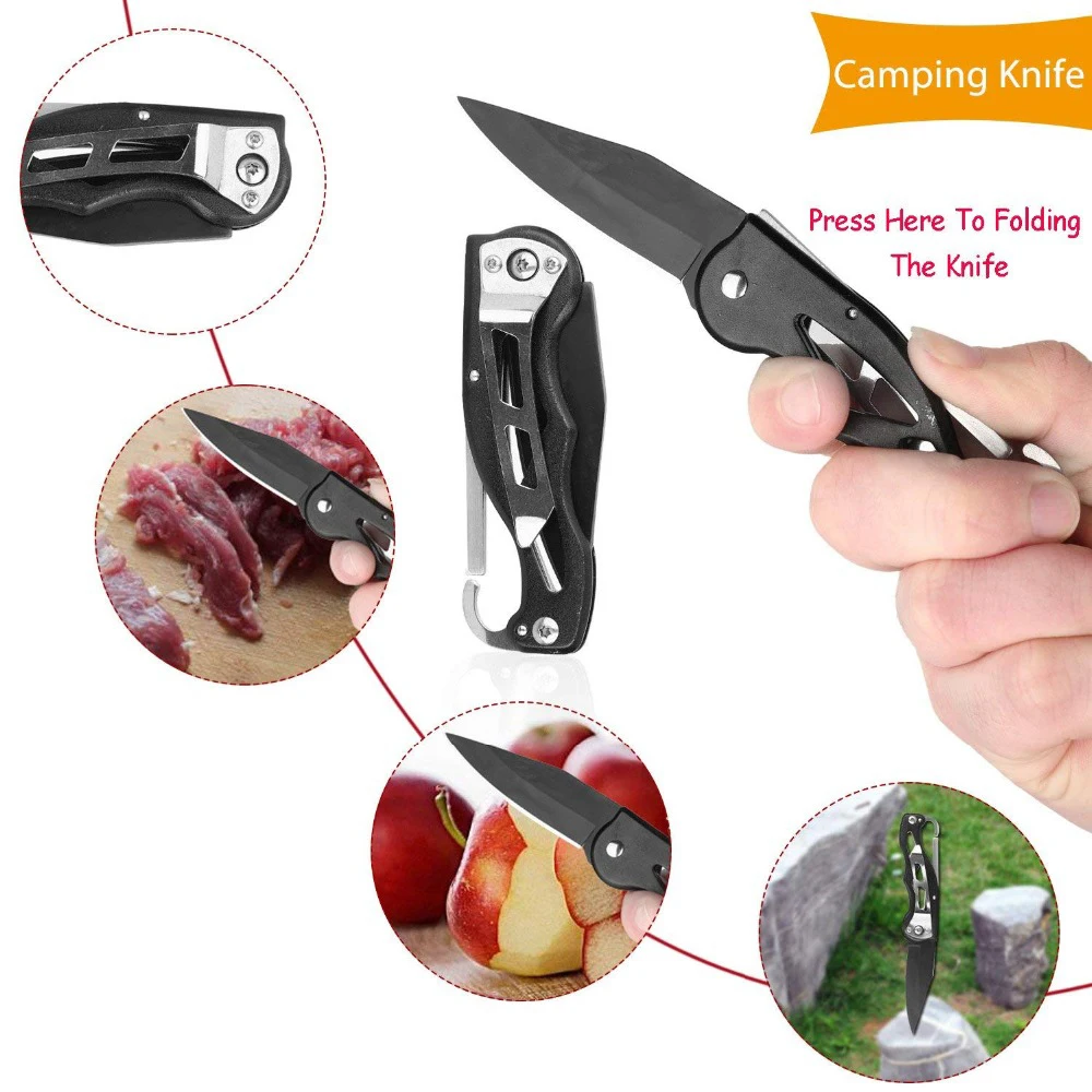 Acampamento ao ar Tático para Deserto Kit de Sobrevivência Garget Livre Viagem Conjunto Multifunções Primeiros Socorros Sos Edc Engrenagem Emergência Kit 15 Segurança e sobrevivência