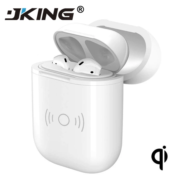 JKING Беспроводной зарядки чехол для Airpods QI Стандартный приемник Крышка Совместим с
