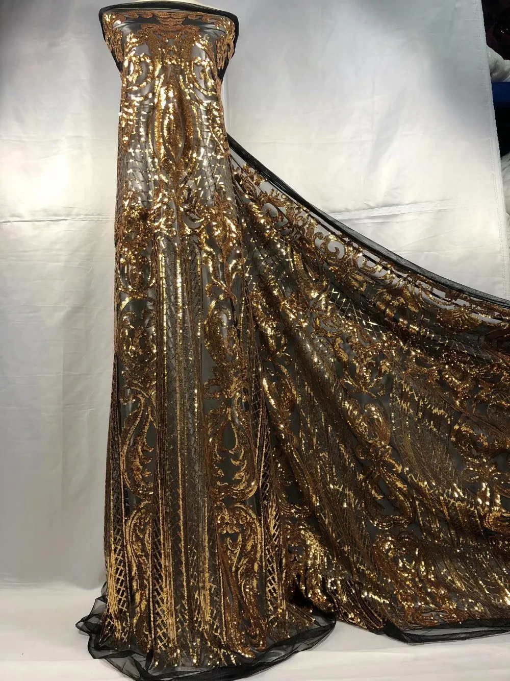

African Lace Fabric High Quality Net Lace,French Voile Guipure tulle mesh sequins Lace Fabric for wedding dresses SU-J08105