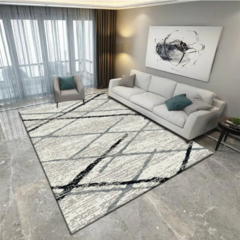 

Modern Nordic Style Geometric Carpets For Living Room Sofa Coffee Table Floor Rug Customized Rectangle Carpet Home Decorative