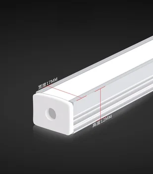 

17mm (3/4") DC12V Straight Linear Dots Free NEON Effect Continuous Rod LED Strip, Aluminum Profile/ 10x1mPACK 1,200 lumens/m,